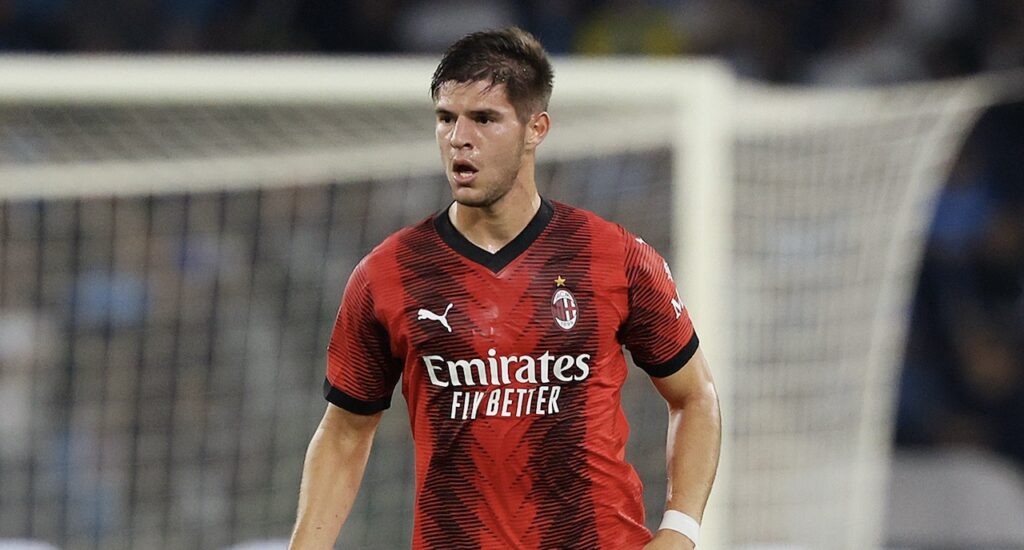 Marco Pellegrino AC Milan Napoli-Milan 2-2 Serie A 2023-2024
