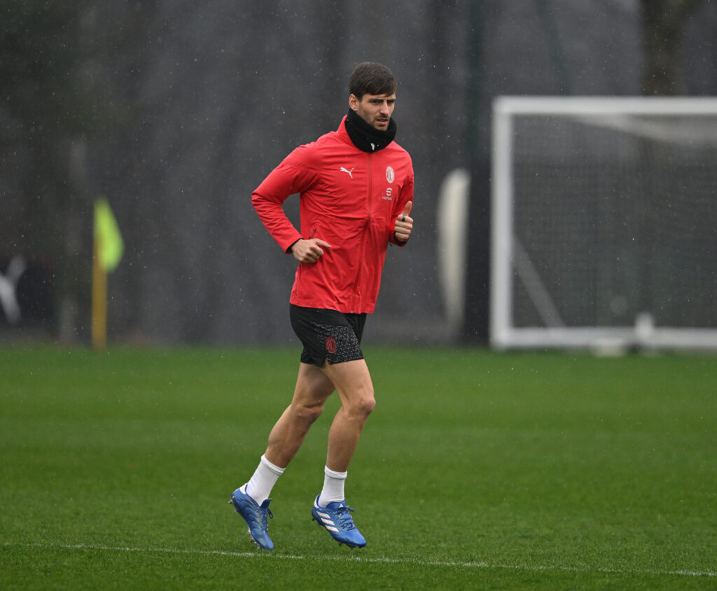Matteo Gabbia AC Milan allenamento Milanello