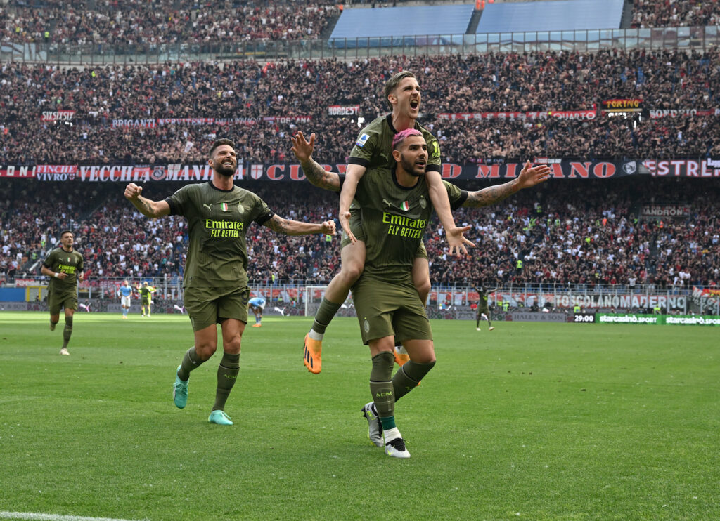 esultanza gol Theo Hernández AC Milan Milan-Lazio 2-0 Serie A 2022-2023