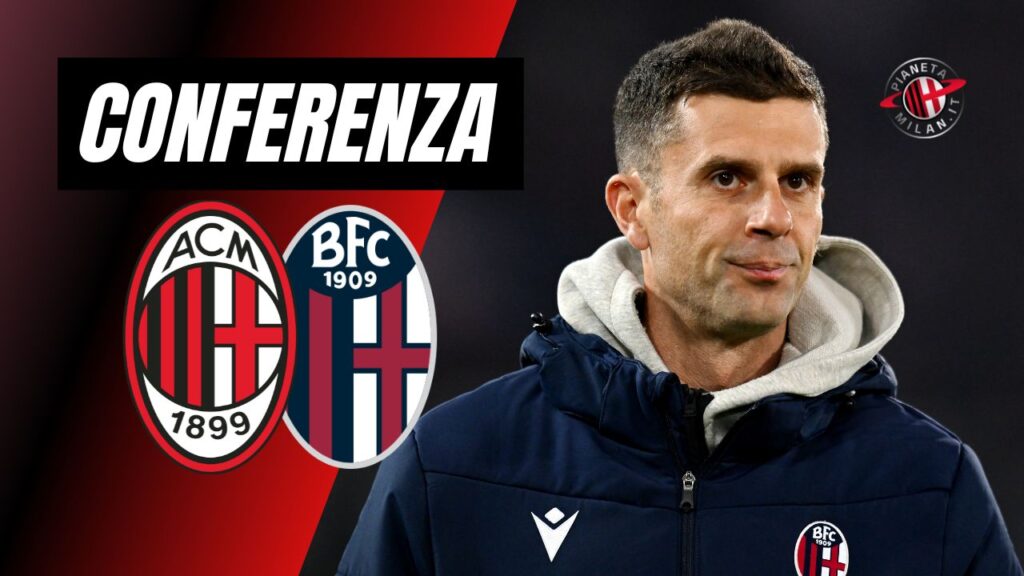 Conferenza stampa Thiago Motta Milan-Bologna Serie A 2023-2024