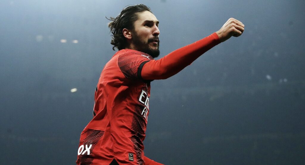 esultanza Yacine Adli AC Milan Milan-Roma 3-1 Serie A 2023-2024