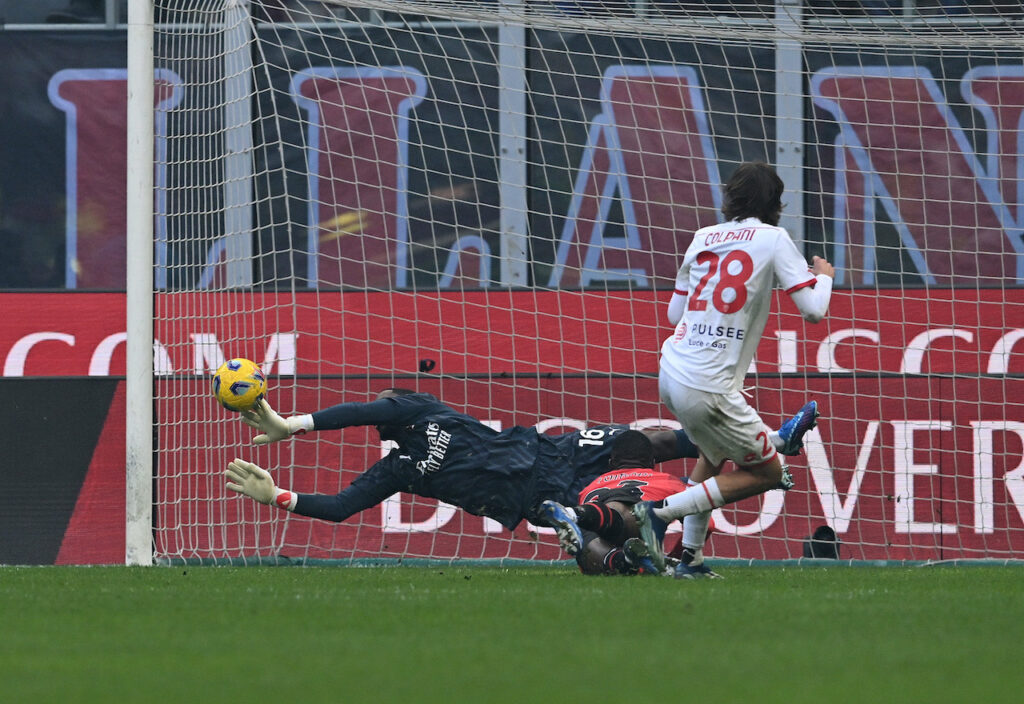 parata Mike Maignan AC Milan Milan-Monza 3-0 Serie A 2023-2024