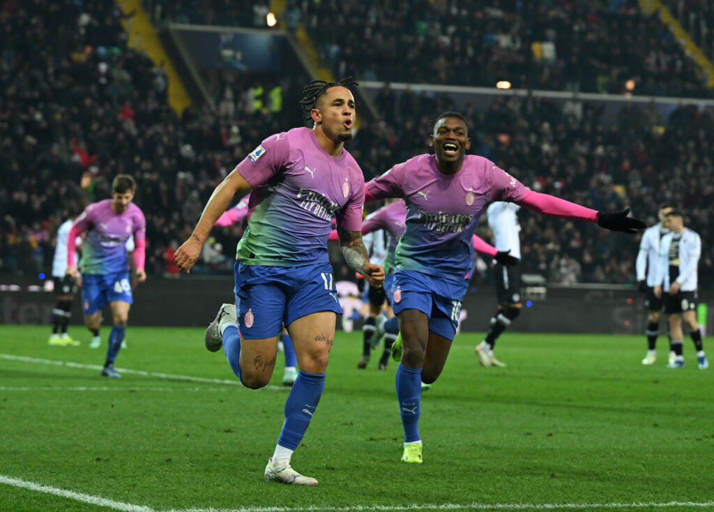 esultanza gol Noah Okafor AC Milan Udinese-Milan Serie A 2023-2024