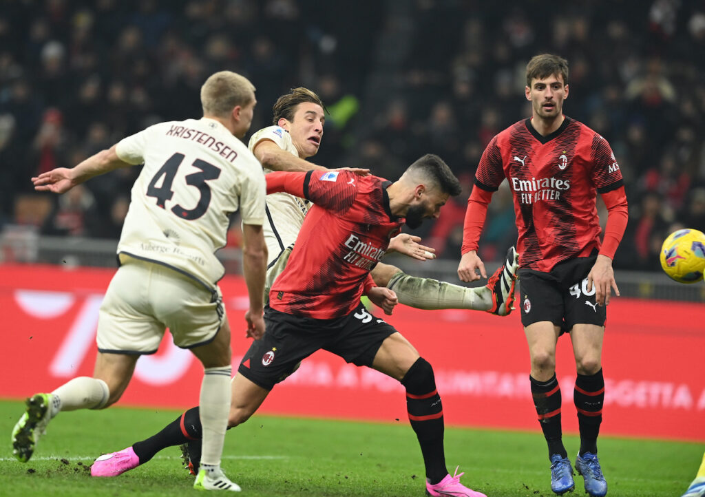 gol Olivier Giroud AC Milan Milan-Roma 3-1 Serie A 2023-2024