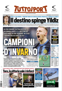 La prima pagina di Tuttosport 07-01-2024