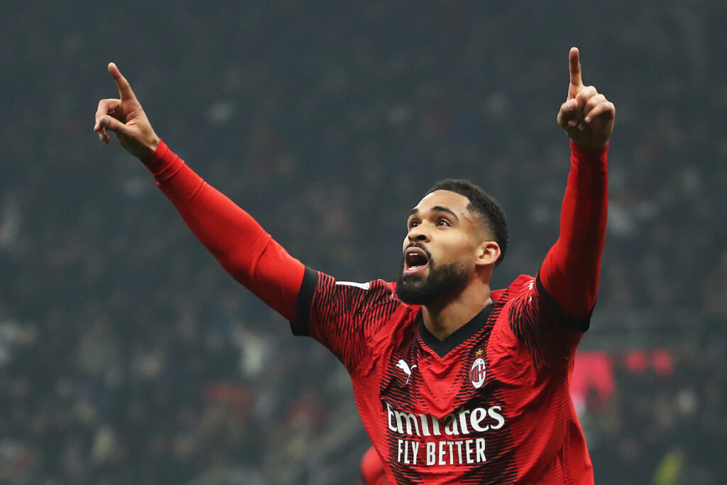 esultanza gol Ruben Loftus-Cheek AC Milan Milan-Bologna 2-2 Serie A 2023-2024