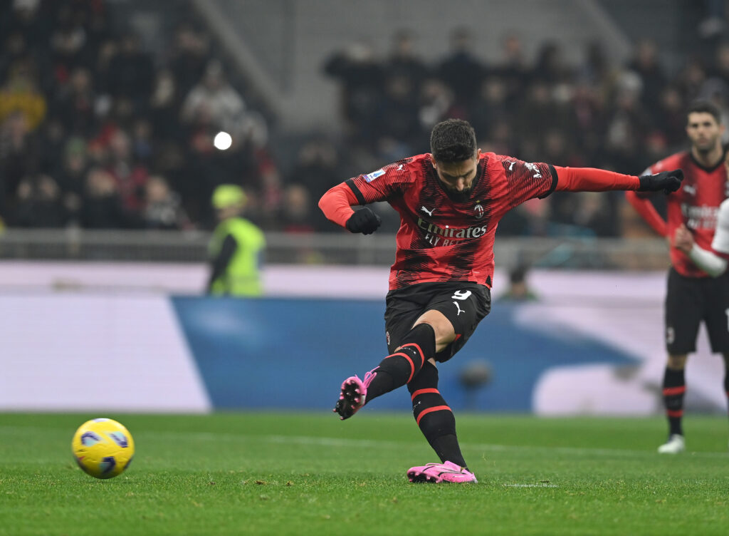 Olivier Giroud AC Milan Milan-Bologna 2-2 Serie A 2023-2024