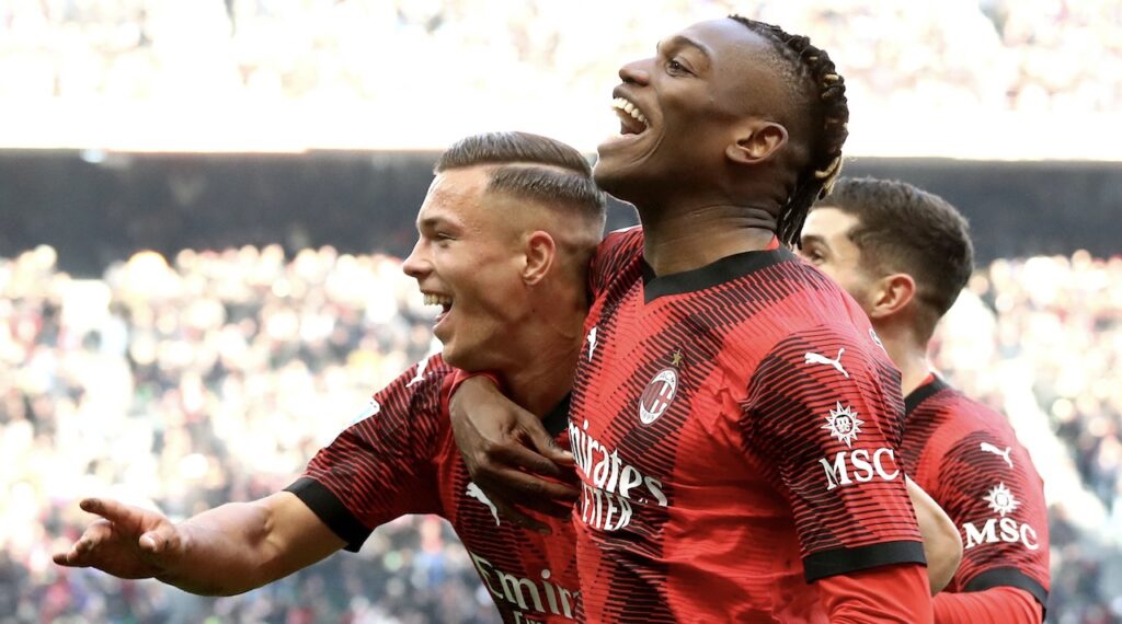 esultanza gol Jan-Carlo Simic AC Milan Milan-Monza 3-0 Serie A 2023-2024