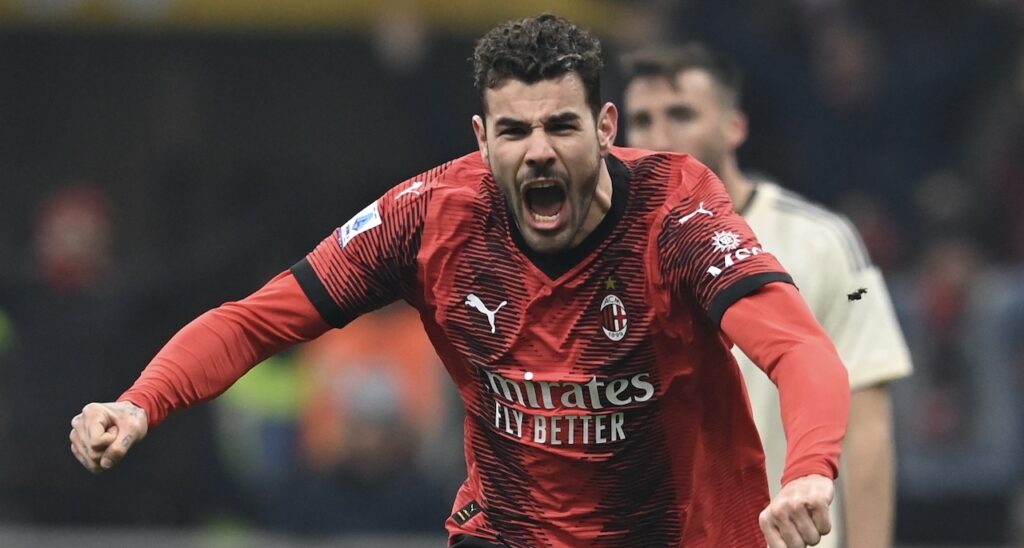 esultanza gol Theo Hernández AC Milan Milan-Roma 3-1 Serie A 2023-2024