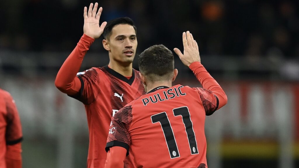 esultanza gol Christian Pulisic AC Milan Milan-Frosinone 3-1 Serie A 2023-2024