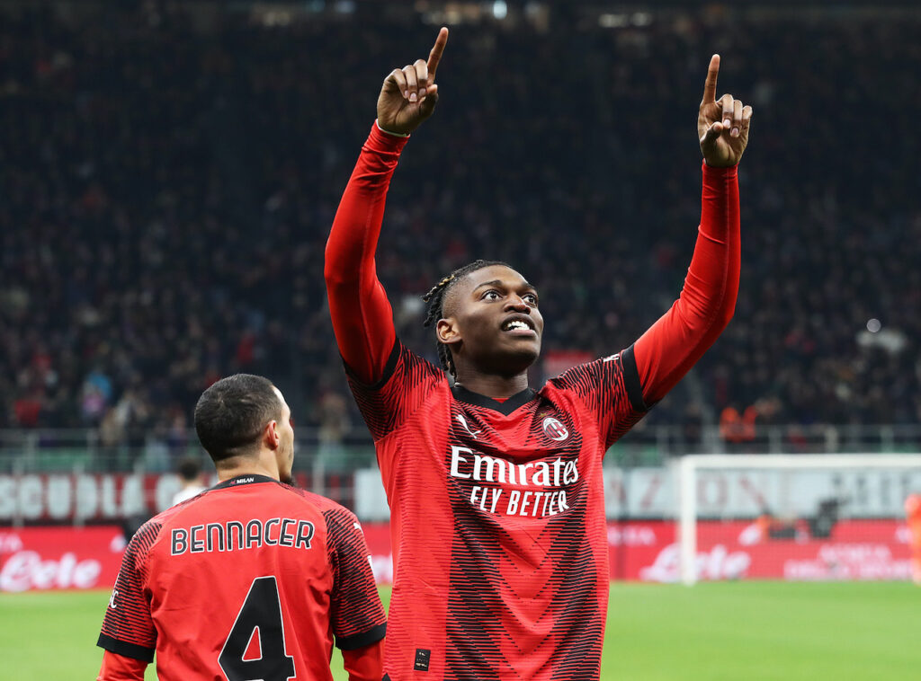 esultanza gol Rafael Leao AC Milan Milan-Atalanta 1-1 Serie A 2023-2024