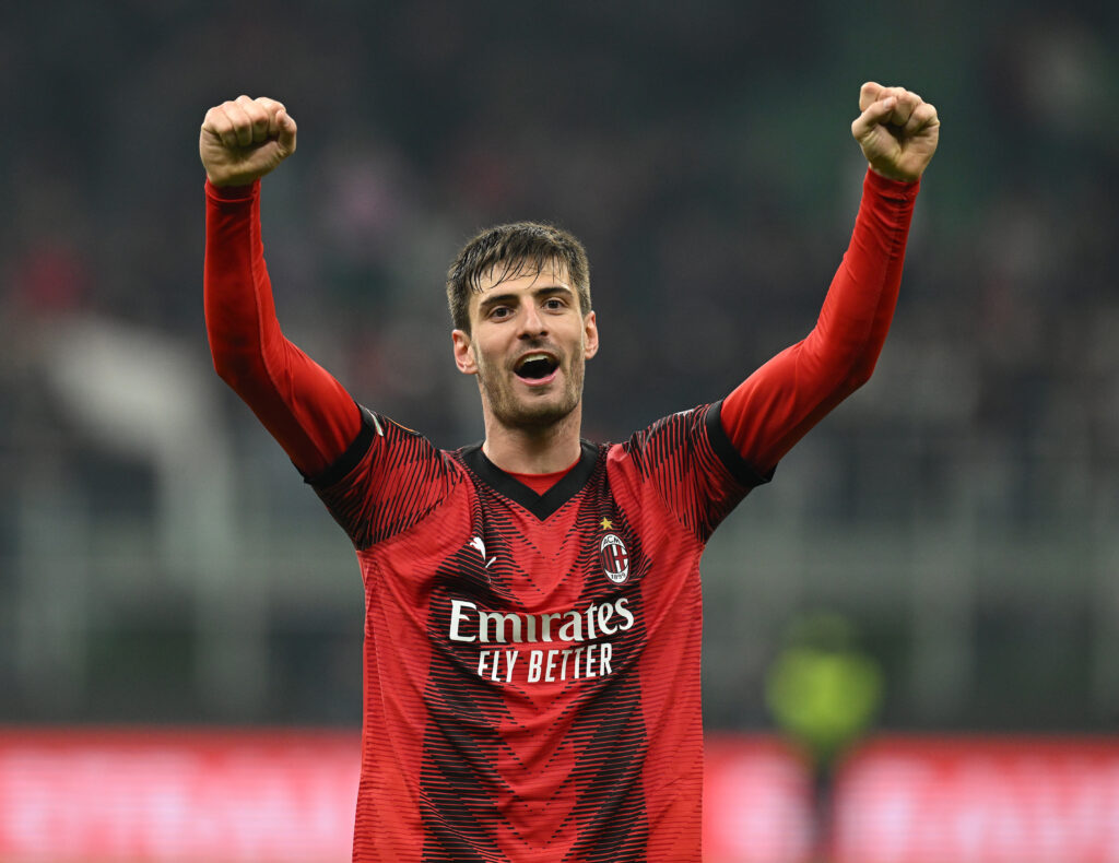 Matteo Gabbia AC Milan Milan-Rennes 3-0 Europa League 2023-2024