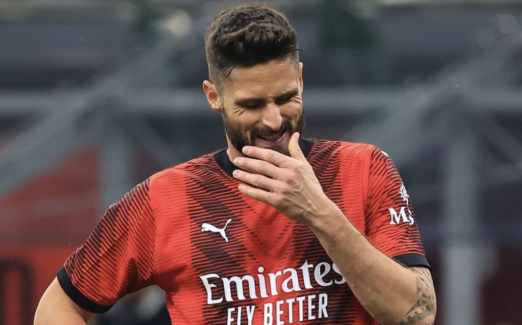 Olivier Giroud AC Milan Milan-Atalanta 1-1 Serie A 2023-2024
