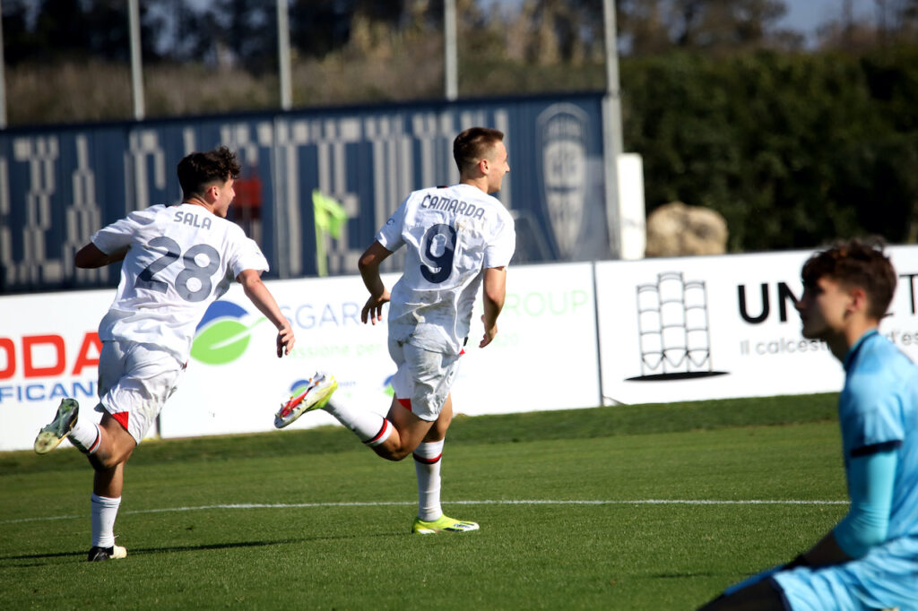 esultanza gol Francesco Camarda Cagliari-Milan 1-3 Primavera 1 TIM 2023-2024