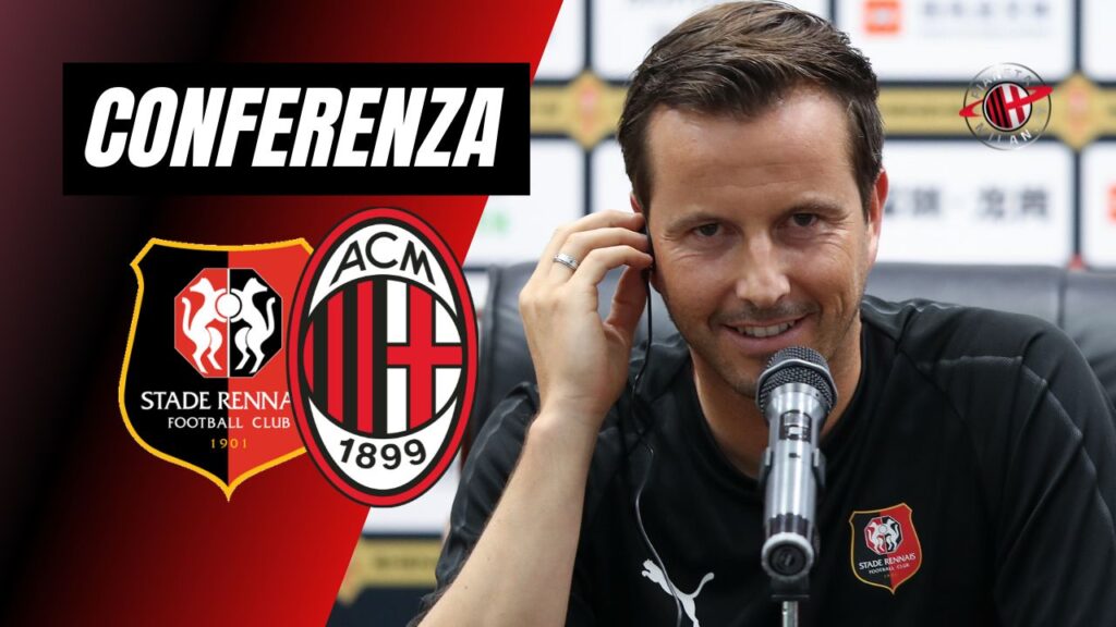 Conferenza Stampa Stéphan Rennes-Milan Europa League 2023-2024