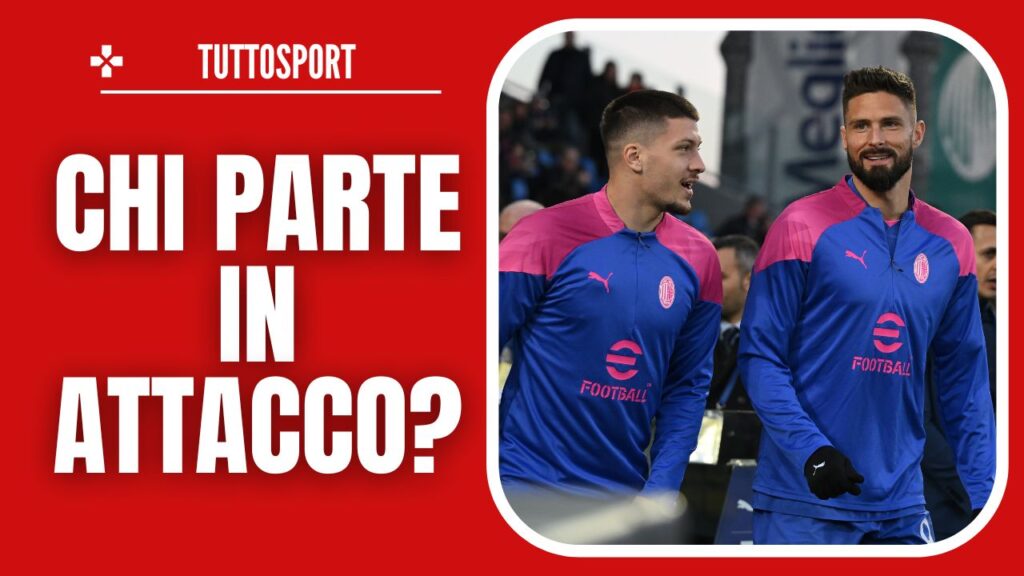 Luka Jovic Giroud AC Milan Frosinone-Milan 2-3 Serie A 2023-2024