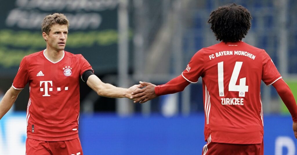 Thomas Müller Joshua Zirkzee Bayern Monaco