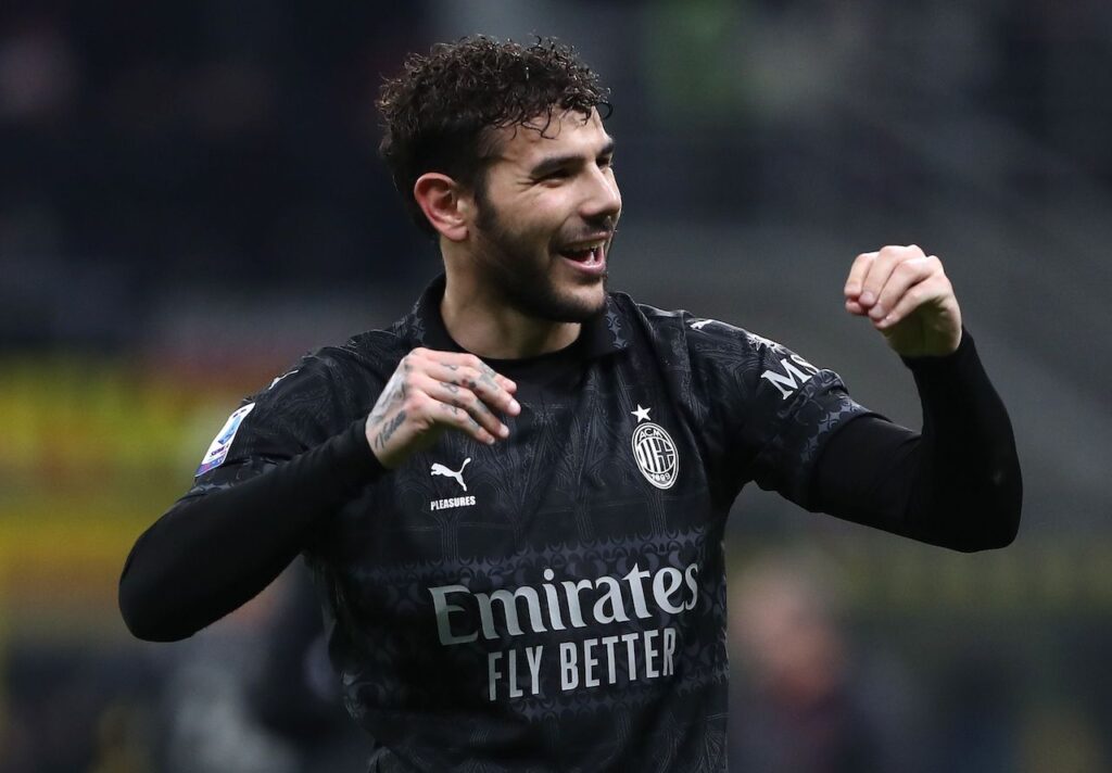 esultanza gol Theo Hernández AC Milan Milan-Napoli 1-0 Serie A 2023-2024