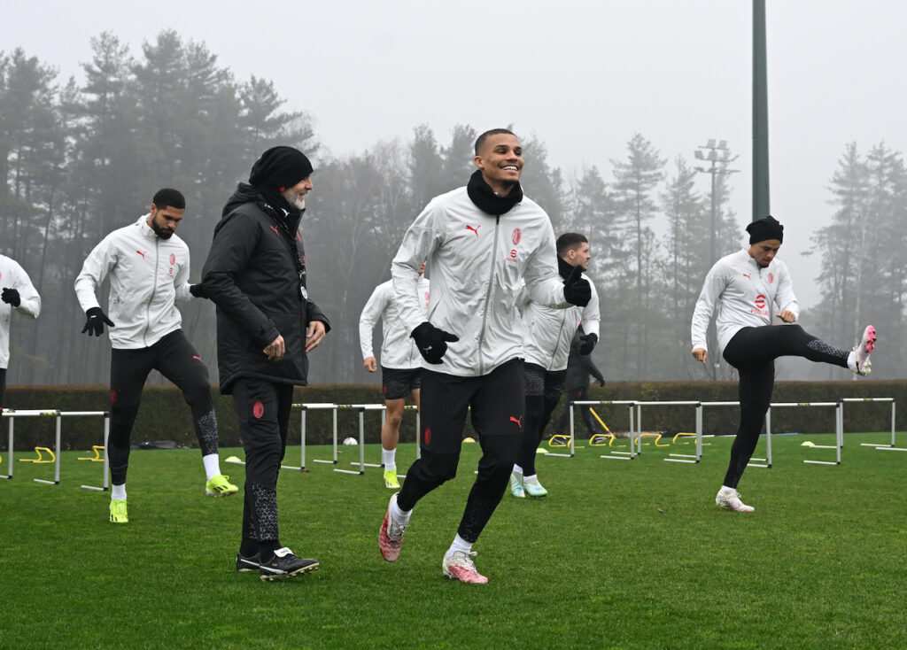 Malick Thiaw AC Milan allenamento Milanello