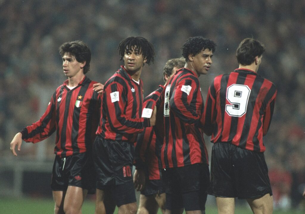 Il Milan di Arrigo Sacchi e Fabio Capello (getty images)