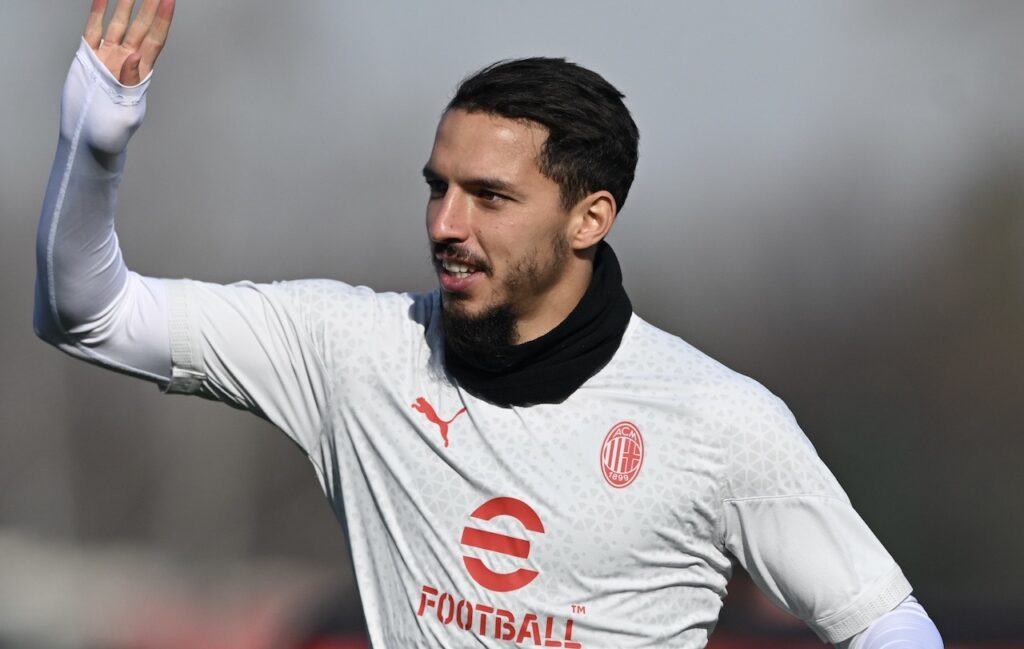 Ismaël Bennacer AC Milan allenamento Milanello
