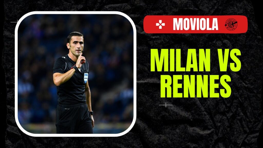 Moviola LIVE Milan-Rennes Europa League 2023-2024 arbitro Dabanović