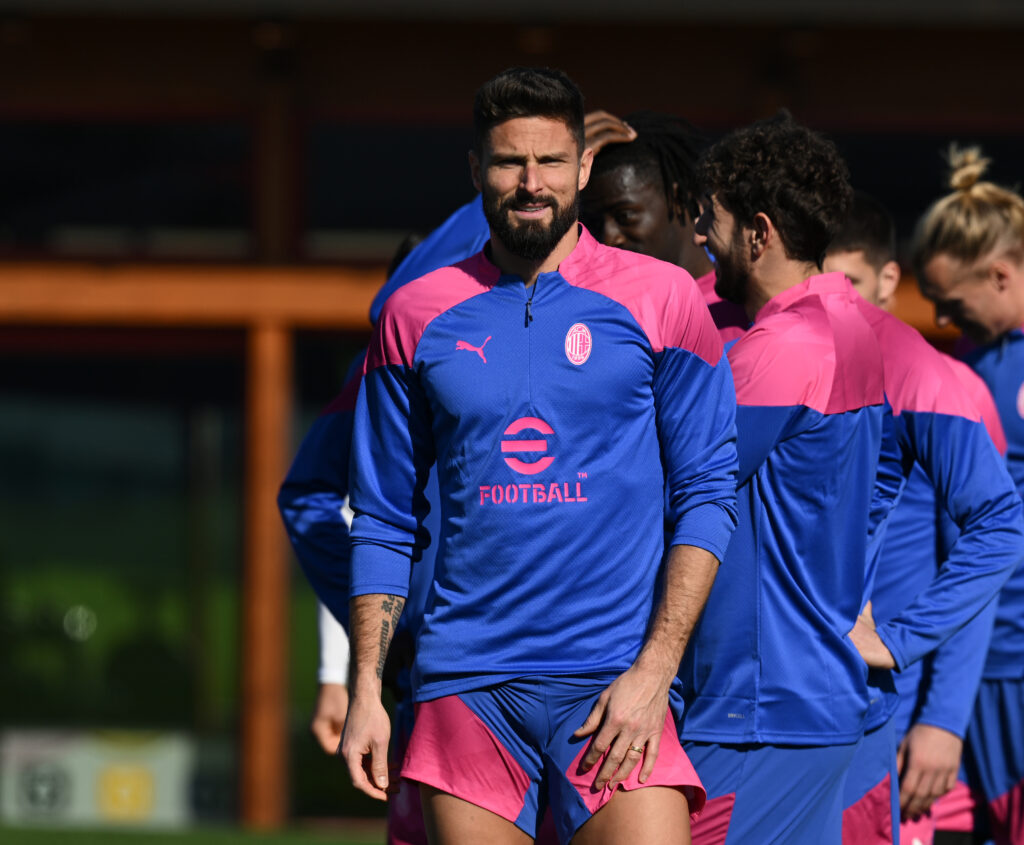 Giroud Allenamento Milan-Rennes Europa League 2023-24
