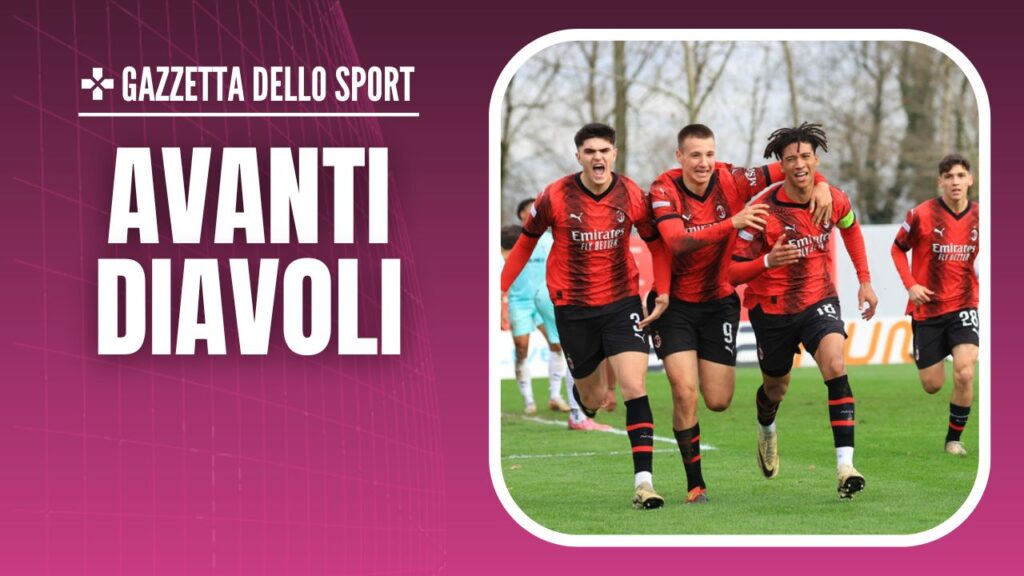 esultanza gol Kevin Zeroli AC Milan Primavera Milan-Braga 2-2 Youth League 2023-2024