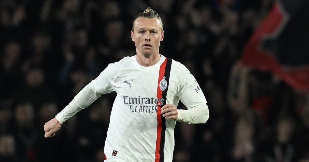 Simon Kjaer AC Milan Rennes-Milan 3-2 Europa League 2023-2024