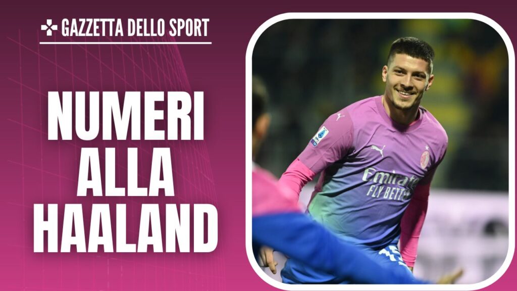 esultanza gol Luka Jovic AC Milan Frosinone-Milan 2-3 Serie A 2023-2024