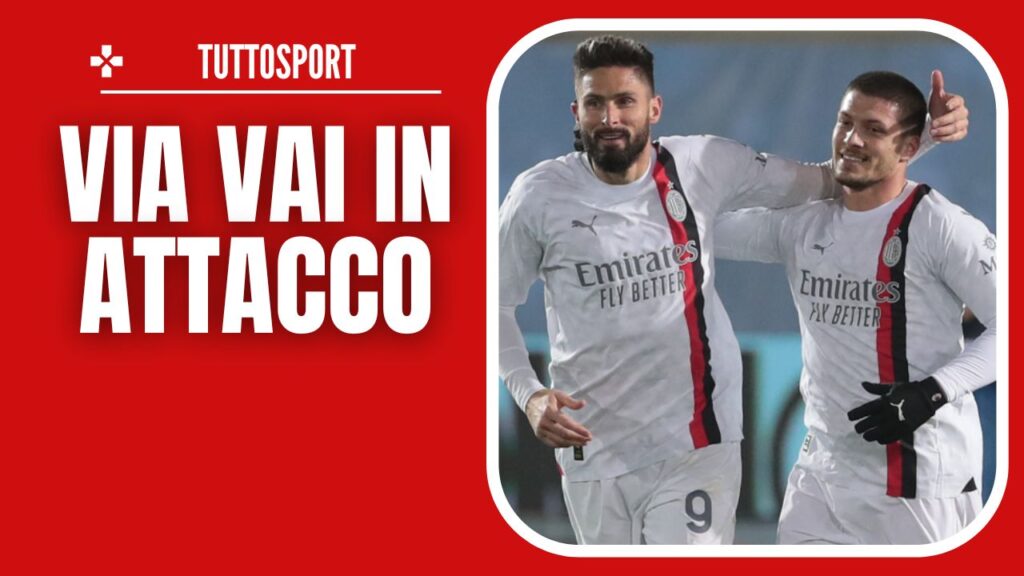 Luka Jovic Giroud AC Milan Frosinone-Milan 2-3 Serie A 2023-2024