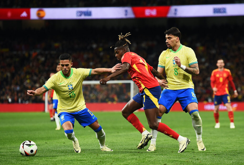 Amichevole Spagna-Brasile 3-3 Paquetá