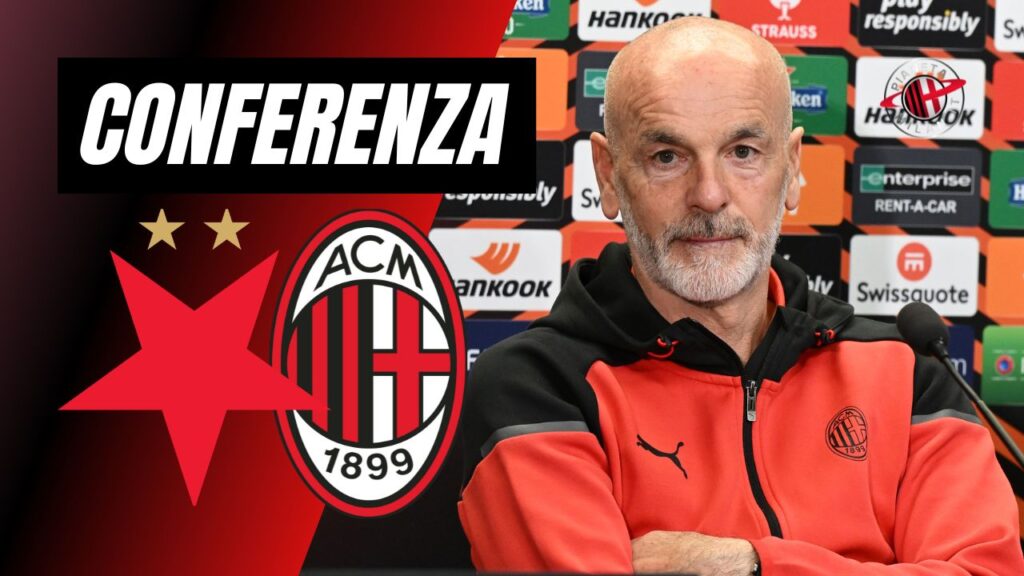 Conferenza stampa Stefano Pioli AC Milan Slavia Praga-Milan Europa League 2023-2024