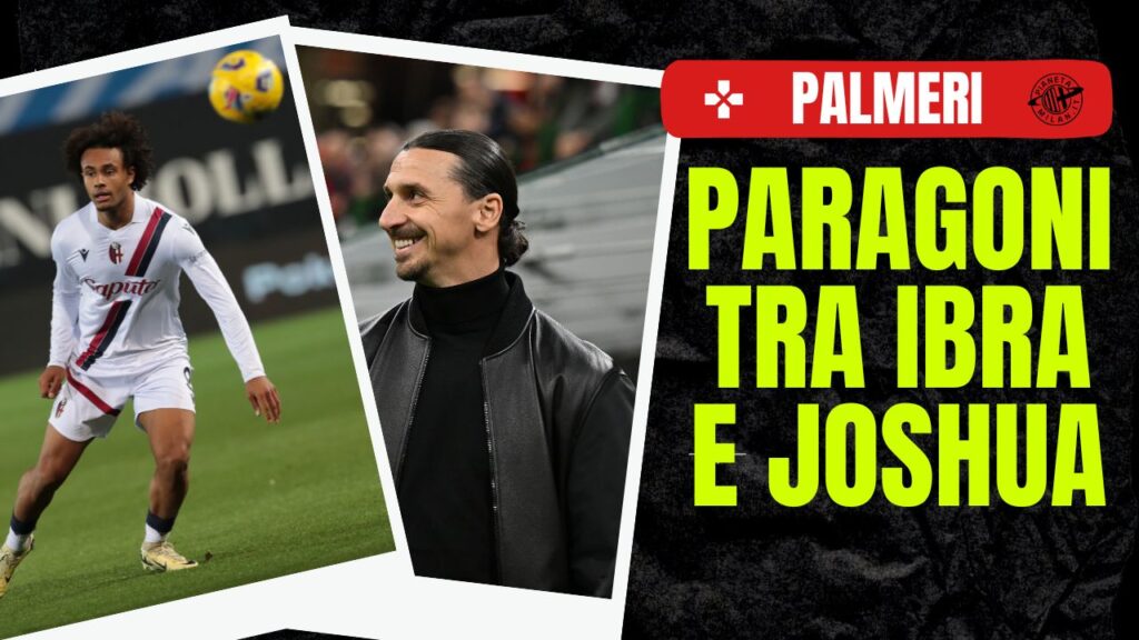 Joshua Zirkzee e Zlatan Ibrahimovic, obiettivo di mercato ed ex attaccante del Milan (getty images)