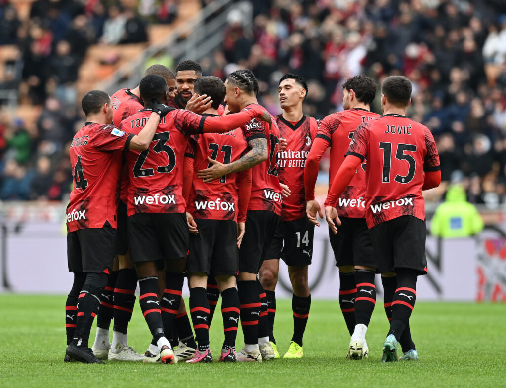 esultanza gol Christian Pulisic AC Milan Milan-Empoli 1-0 Serie A 2023-2024