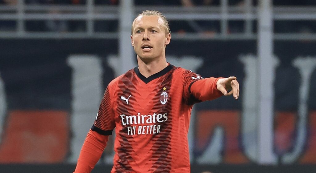 Simon Kjaer AC Milan Milan-Slavia Praga 4-2 Europa League 2023-2024