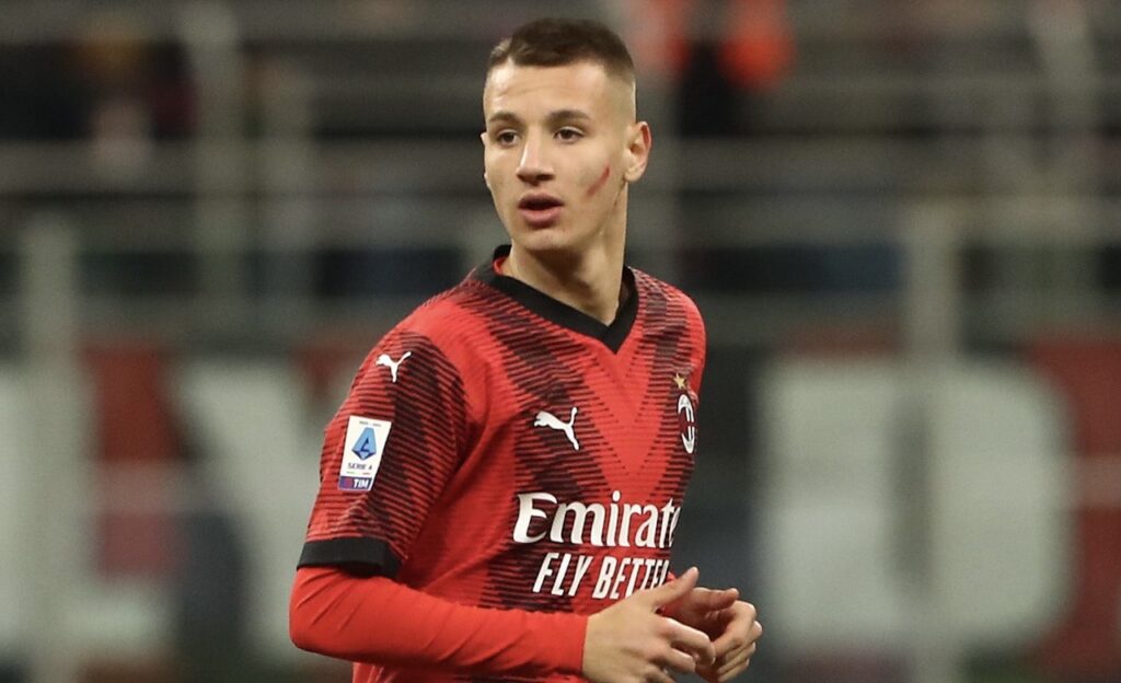 Francesco Camarda AC Milan Milan-Fiorentina 1-0 Serie A 2023-2024