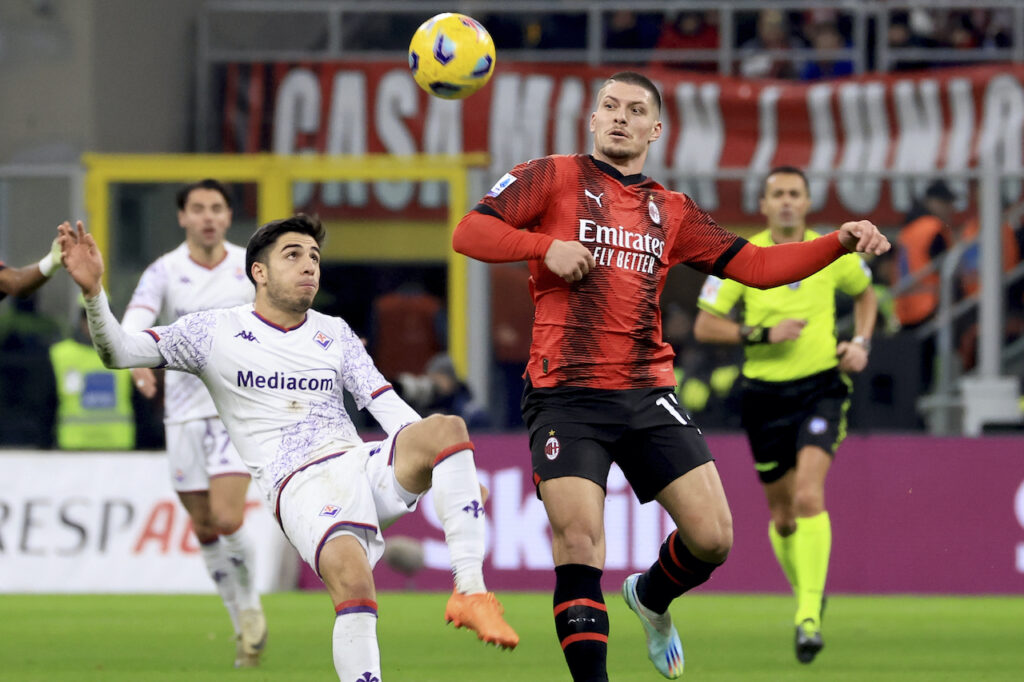 Luka Jovic AC Milan Milan-Fiorentina 1-0 Serie A 2023-2024