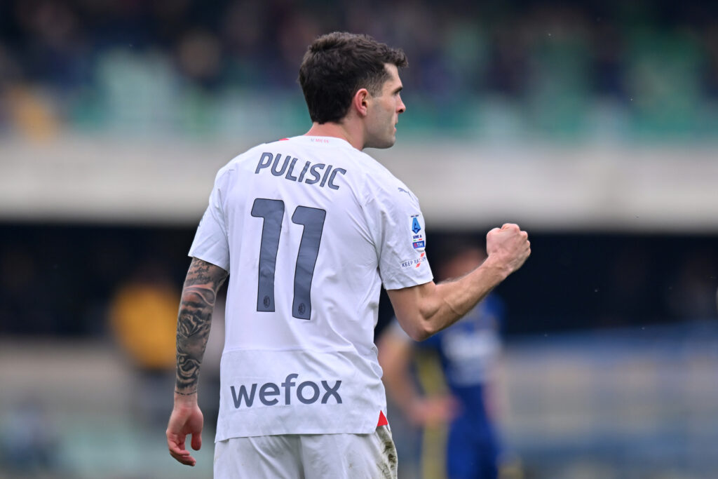 esultanza gol Christian Pulisic AC Milan Verona-Milan 1-3 Serie A 2023-2024