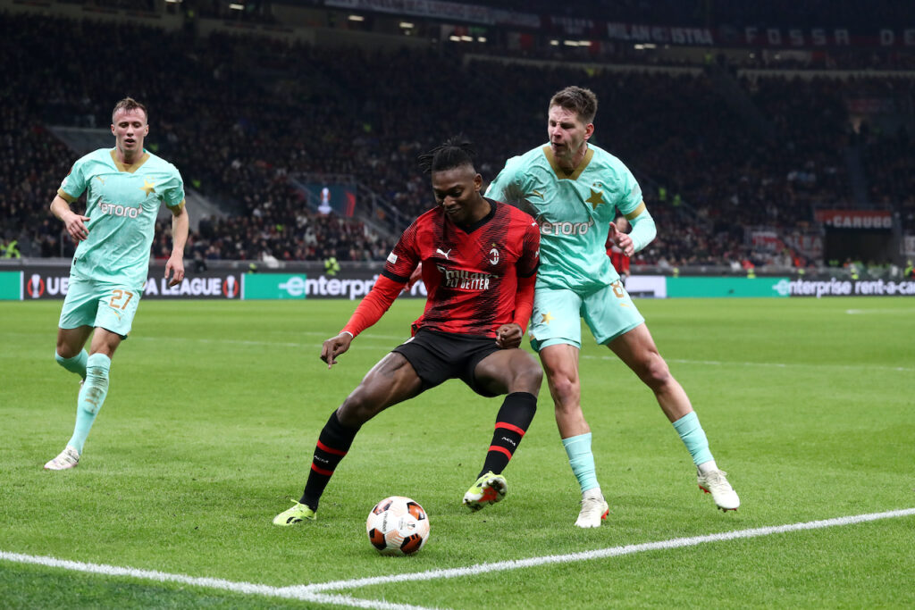 Rafael Leao AC Milan Milan-Slavia Praga 4-2 Europa League 2023-2024