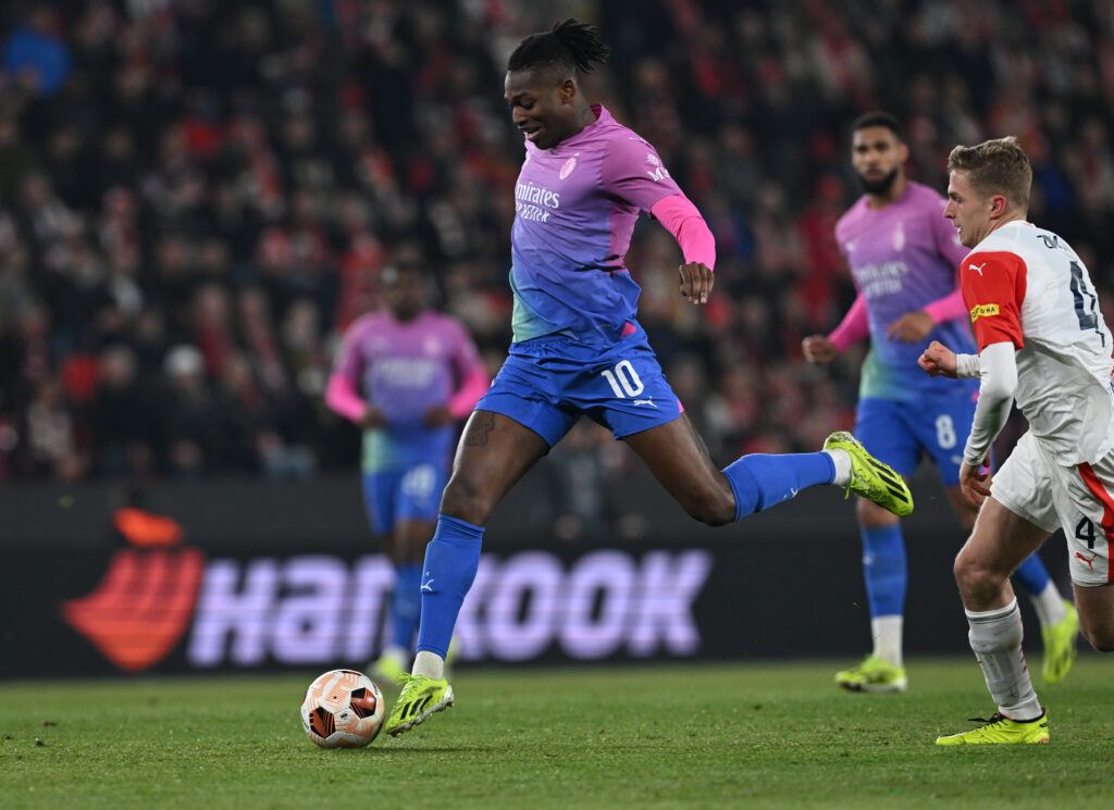 Rafael Leao AC Milan Slavia Praga-Milan 1-3 Europa League 2023-2024