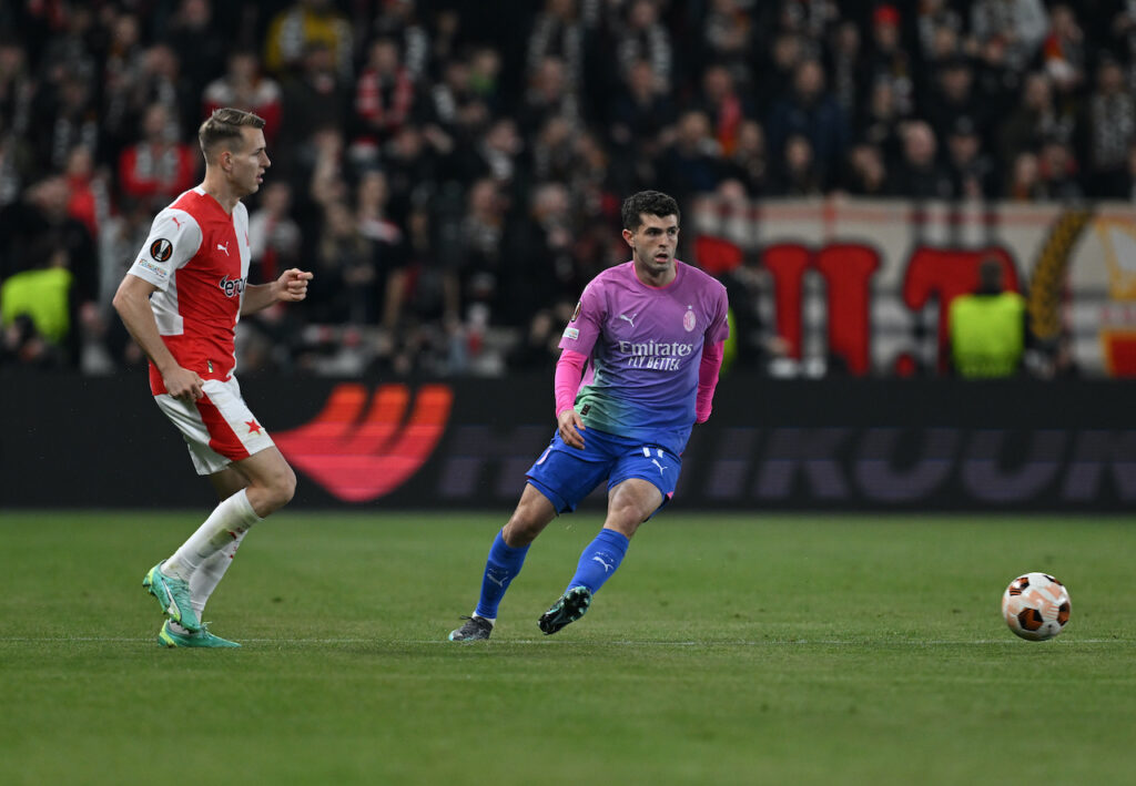 Christian Pulisic AC Milan Slavia Praga-Milan 1-3 Europa League 2023-2024