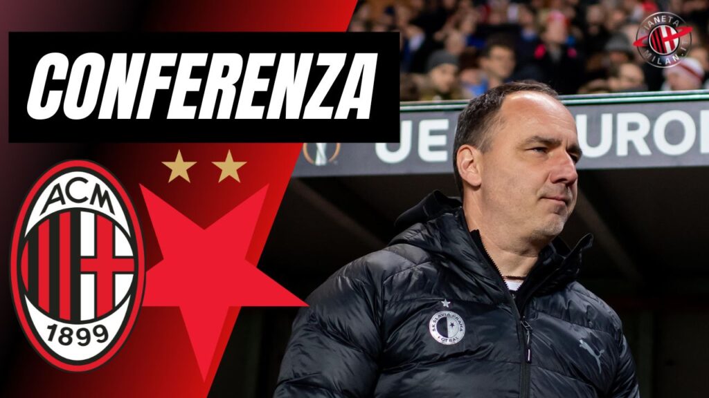 Conferenza Stampa Trpisovsky AC Milan Milan-Slavia Praga Europa League 2023-2024