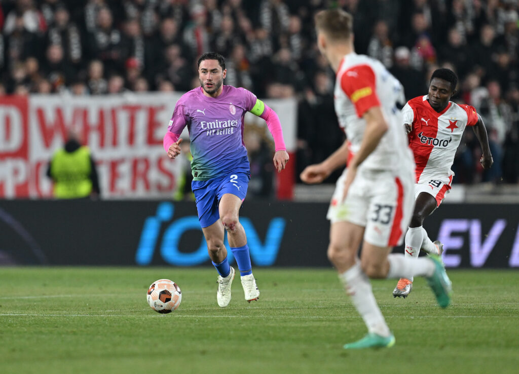 Davide Calabria AC Milan Slavia Praga-Milan 1-3 Europa League 2023-2024