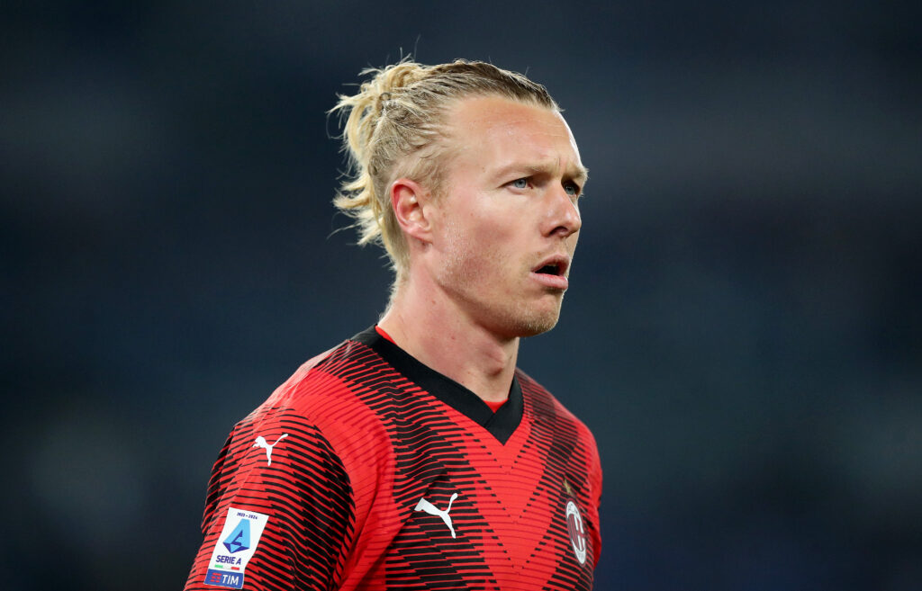 Simon Kjaer AC Milan Milan-Slavia Praga 4-2 Europa League 2023-2024