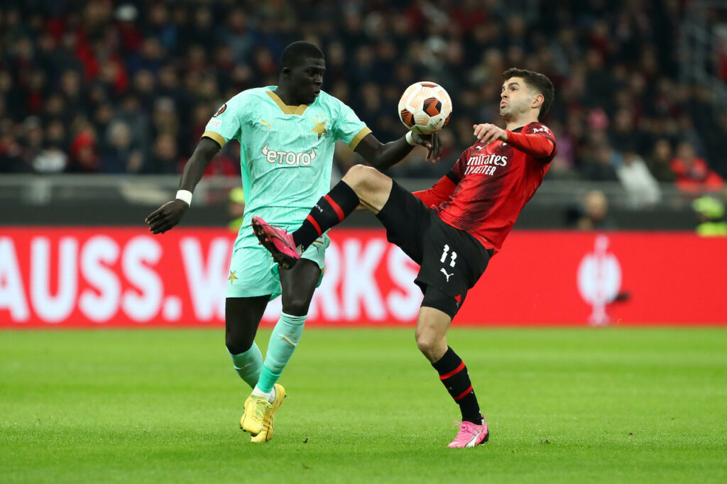 Christian Pulisic AC Milan Milan-Slavia Praga 4-2 Europa League 2023-2024