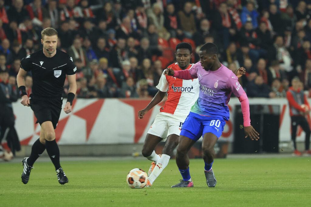 Yunus Musah AC Milan Slavia Praga-Milan 1-3 Europa League 2023-2024