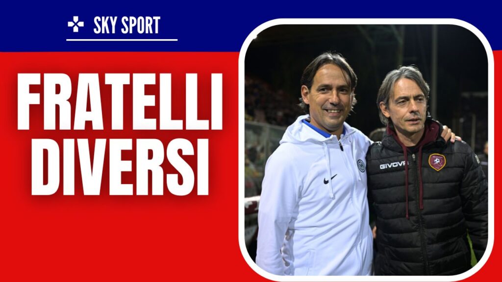 Simone e Filippo Inzaghi, tecnico dell'Inter ed ex calciatore del Milan (Getty images)