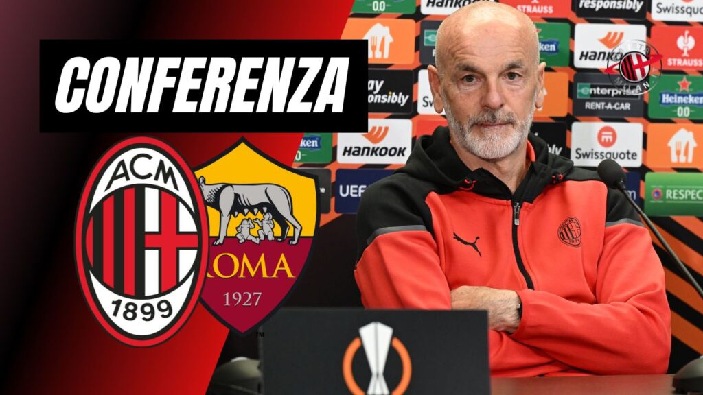 Conferenza Stampa LIVE Stefano Pioli AC Milan Milan-Roma Europa League 2023-2024