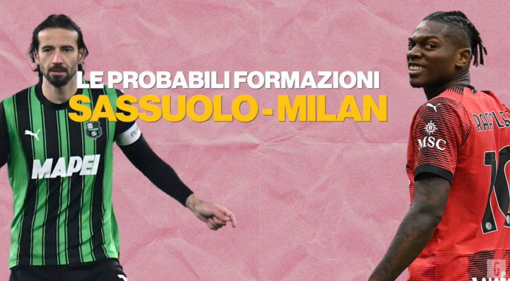 Sassuolo-Milan, probabili formazioni: turnover per Pioli | VIDEO (screen Gazzetta.it)